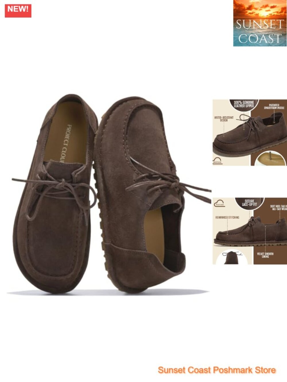 Genuine Leather Suede Mocc for Women Slip-On Comfort